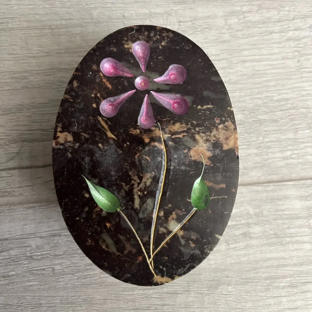 Vintage Soapstone Trinket Box